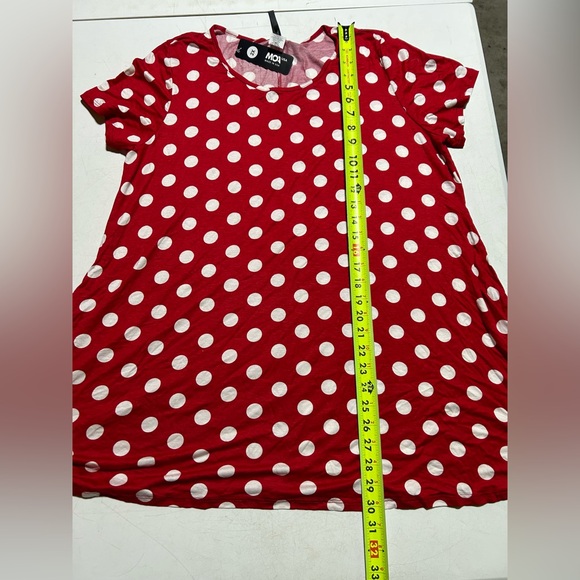 NWT Moa Collection Polka dot printed tunic top 2XL With Pockets - Picture 3 of 5